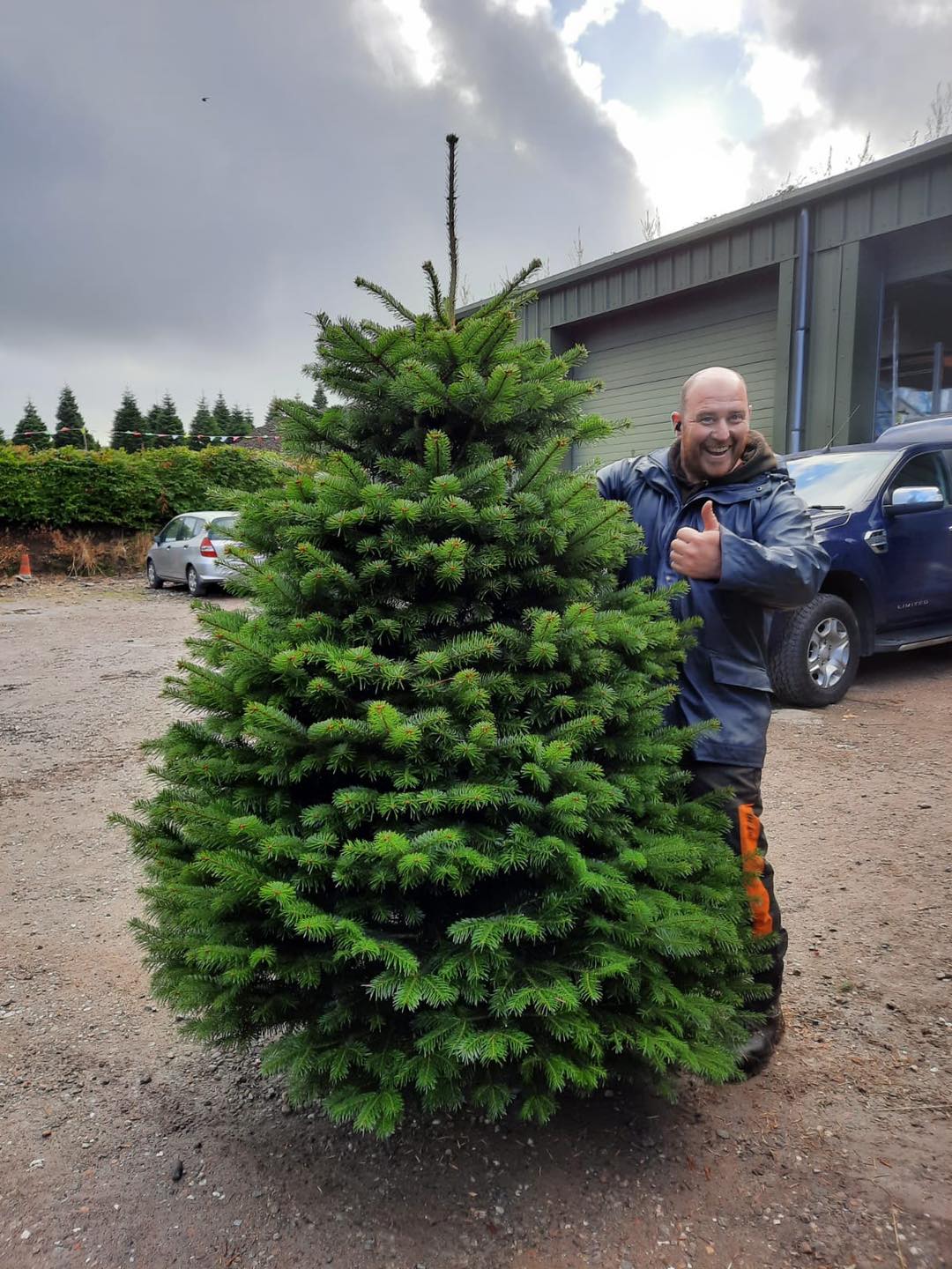 Our Christmas Tree man Dan with our award winning tree